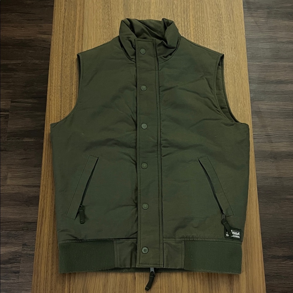 Deus Ex Machina Olive Quilted Vest for Men